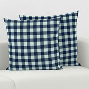 buffalo plaid 1" - navy and mint