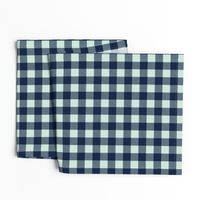 buffalo plaid 1" - navy and mint