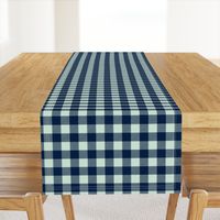 buffalo plaid 1" - navy and mint