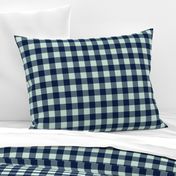 buffalo plaid 1" - navy and mint