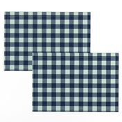 buffalo plaid 1" - navy and mint