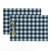 buffalo plaid 1" - navy and mint