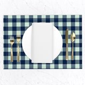 buffalo plaid 1" - navy and mint