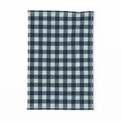 buffalo plaid 1" - navy and mint