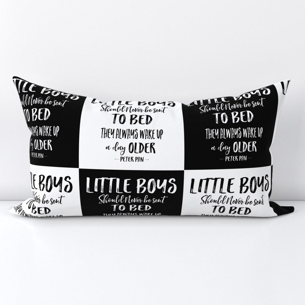 8"x8" Little Boys Quote / Black & White