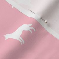 Australian Kelpie silhouette fabric pink