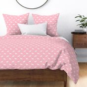 Australian Kelpie silhouette fabric pink