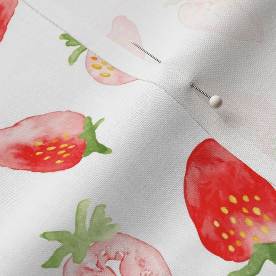 Strawberry Watercolor || Red Summer Fruit Food Large 4th of July Miss Chiff Designs