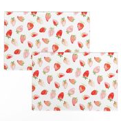 Strawberry Watercolor || Red Summer Fruit Food Large 4th of July Miss Chiff Designs