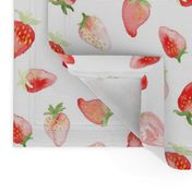 Strawberry Watercolor || Red Summer Fruit Food Large 4th of July Miss Chiff Designs