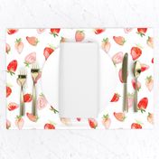 Strawberry Watercolor || Red Summer Fruit Food Large 4th of July Miss Chiff Designs