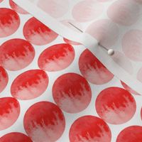 Strawberry red watercolor polka dots || circles spots fruit food _ Miss Chiff Designs