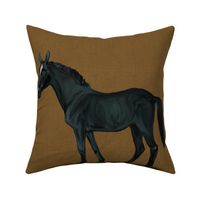 Black Horse for Pillow