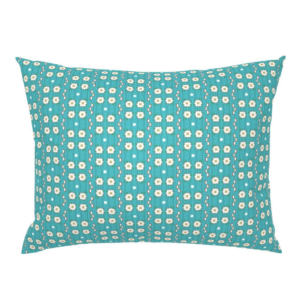 Late to the Party! - Blue/Fox  mini print flower dot 