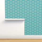 Late to the Party! - Blue/Fox  mini print flower dot 