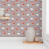 corgi bacon fabric - small size - grey