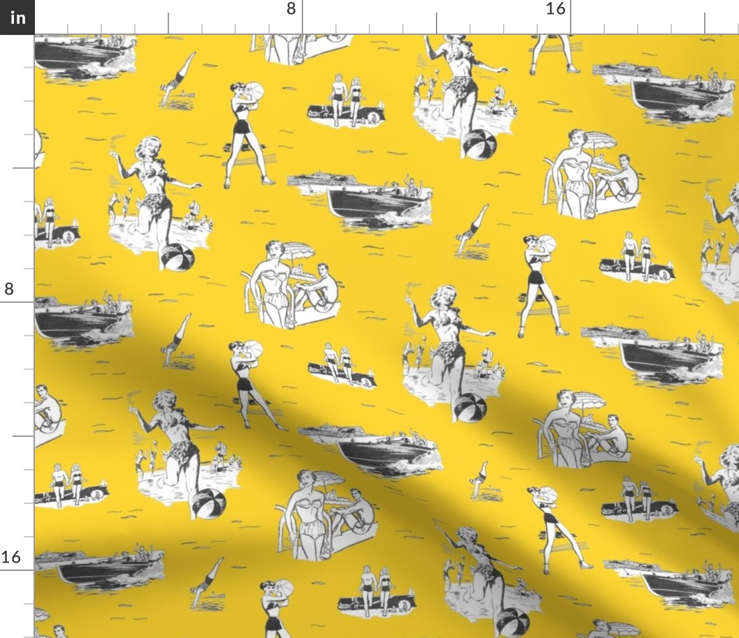 Retro Swimming Yellow