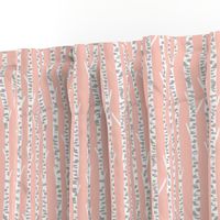 birch tree fabric // birch wallpaper hand-drawn nursery baby design  - blush