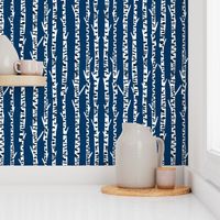 birch tree fabric // birch wallpaper hand-drawn nursery baby design  - navy