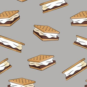 s'mores on light grey