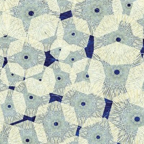 Pinwheels In Space Ivory Blue Medium