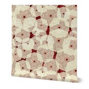 Pinwheels In Space Ivory Red Holiday Medium