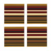 Hawaiian Stripes - Bronze Gold Lava Red Ivory