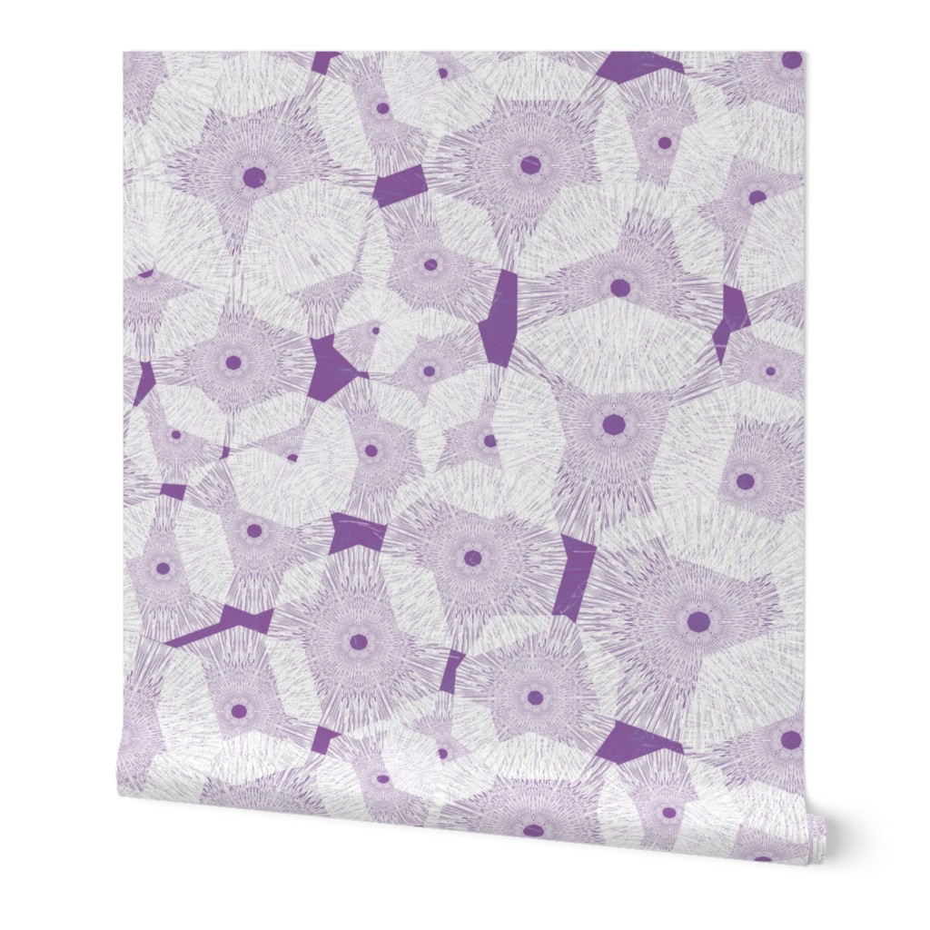 Pinwheels In Space White Purple Medium