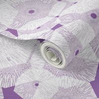 Pinwheels In Space White Purple Medium