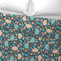 Amilee - Floral Navy Blue