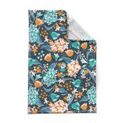 Amilee - Floral Navy Blue