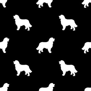 Bernese Mountain Dog silhouette dog breed pattern black and white 