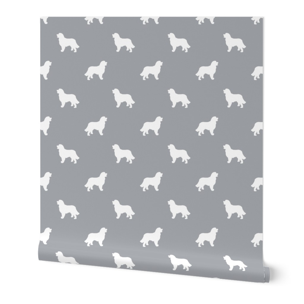 Bernese Mountain Dog silhouette dog breed pattern grey