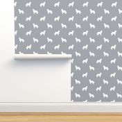 Bernese Mountain Dog silhouette dog breed pattern grey