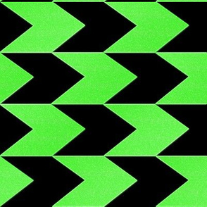 Neon Green and Black Chevron Stripes