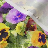 Pansy Flowers Watercolor