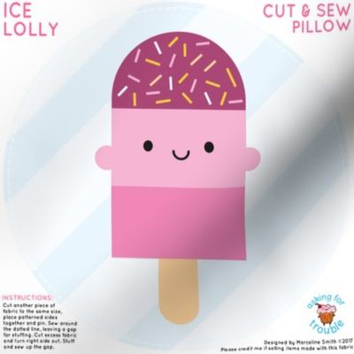 Kawaii Ice Lolly / Popsicle Mini Pillow
