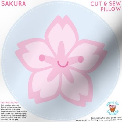 Sakura Cherry Blossom Mini Pillow