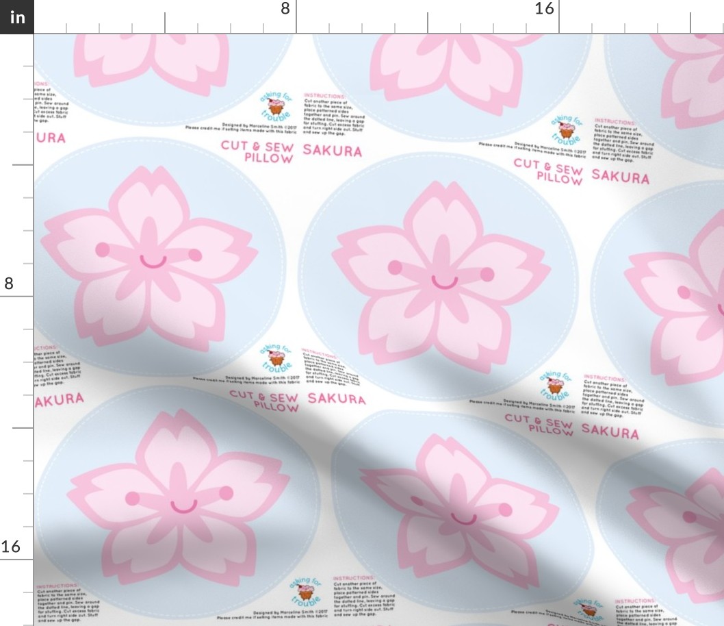 Sakura Cherry Blossom Mini Pillow