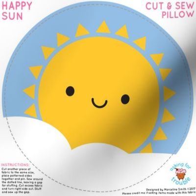 Happy Sun Mini Pillow
