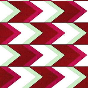 Lime Raspberry Chevron Arrow Stripe