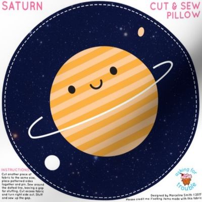 Kawaii Planet Mini Pillow