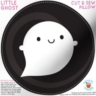 Kawaii Little Ghost Mini Pillow