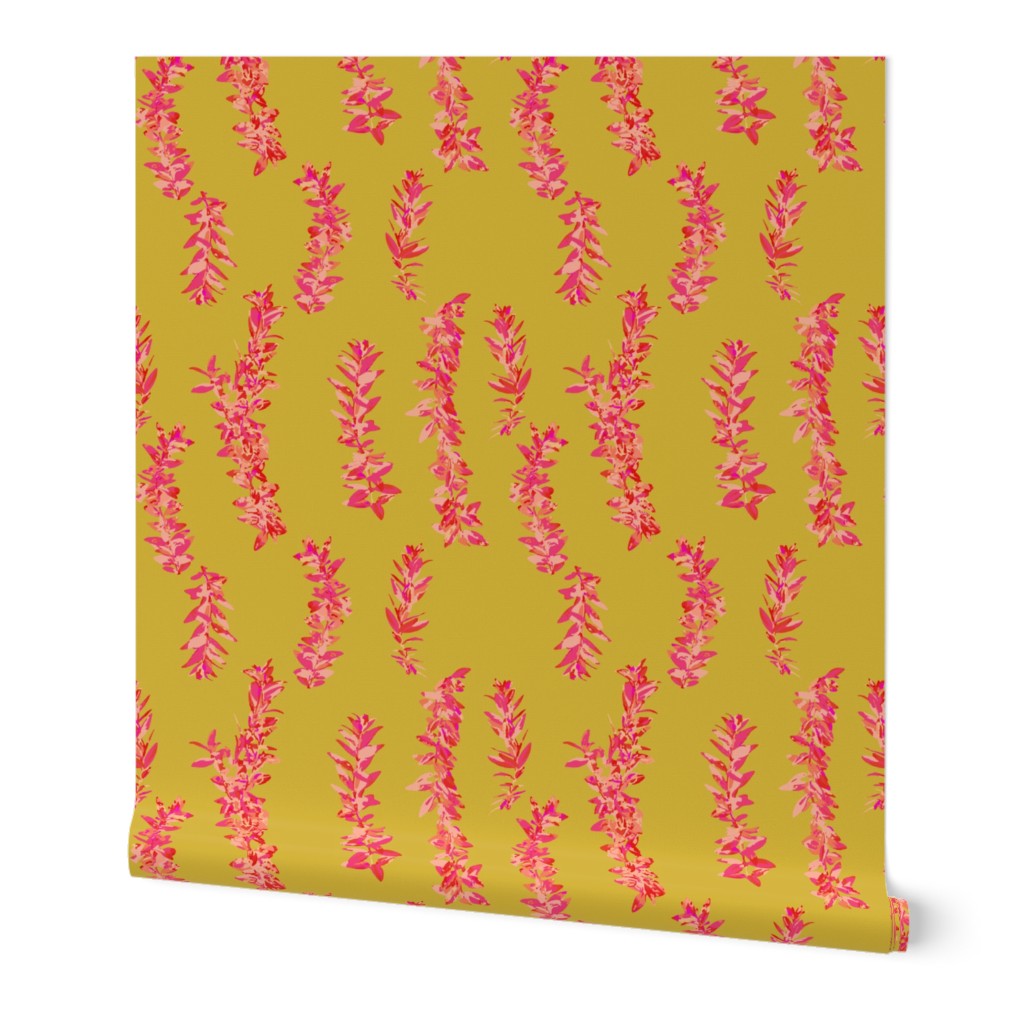 lei strands - gold -pink