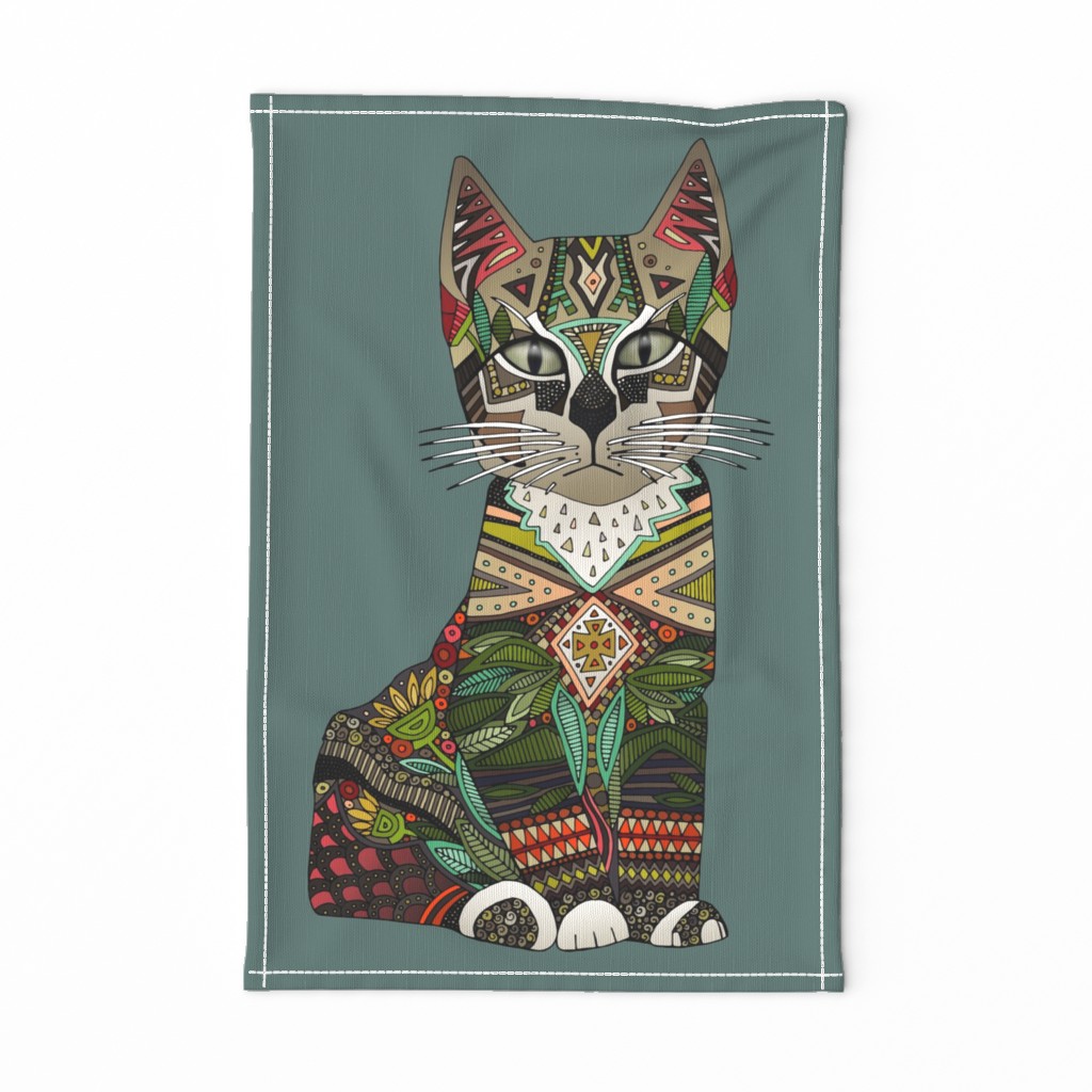 pixiebob kitten juniper tea towel