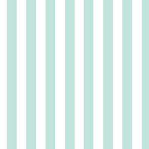 Mint and White Stripe