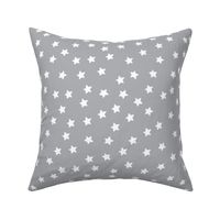Twinkle White Stars on Gray