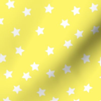 Twinkle Little Stars  white on yellow