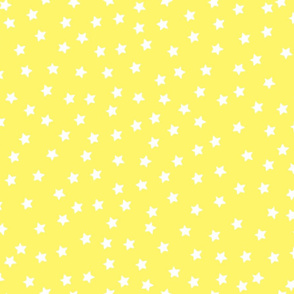 Twinkle Little Stars  white on yellow