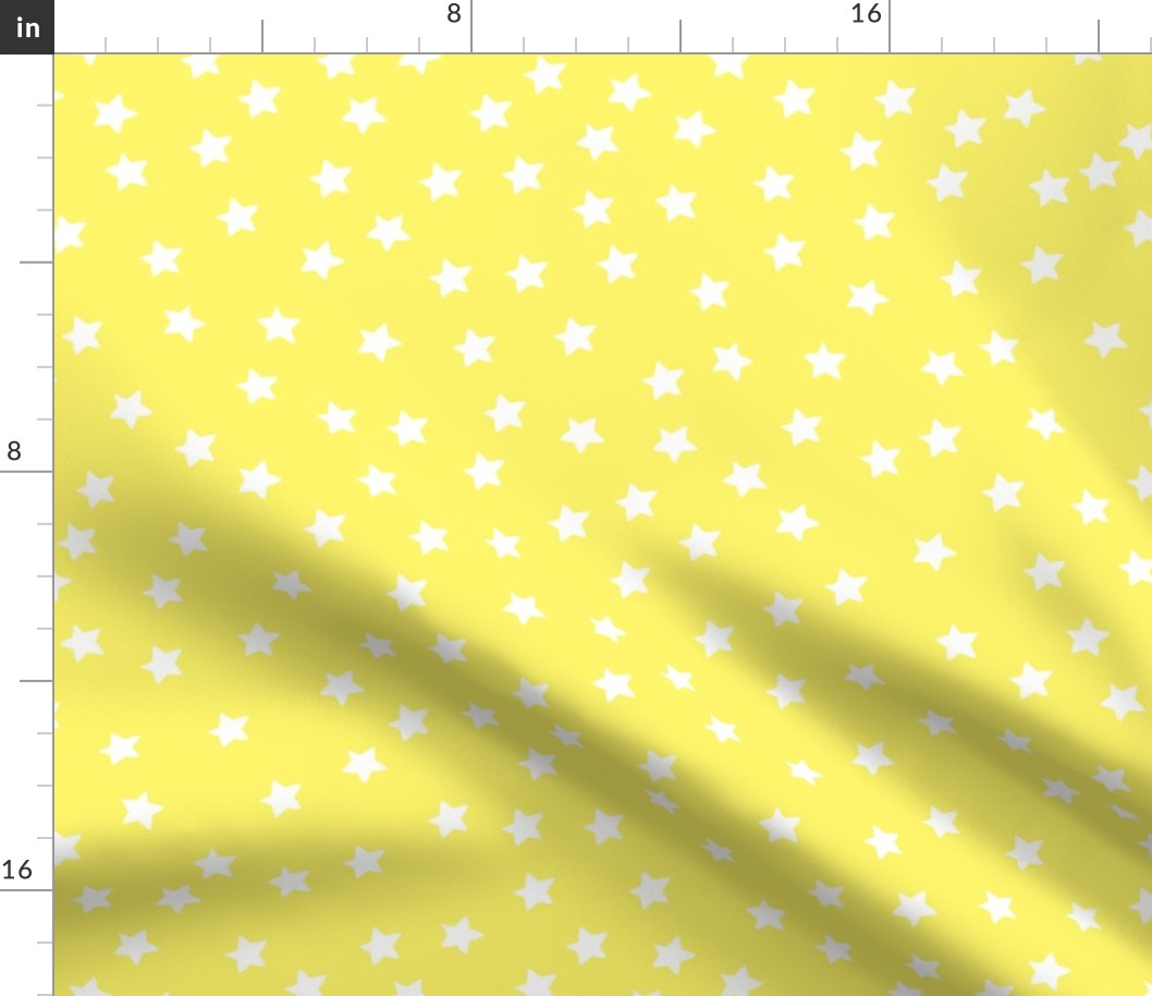 Twinkle Little Stars  white on yellow